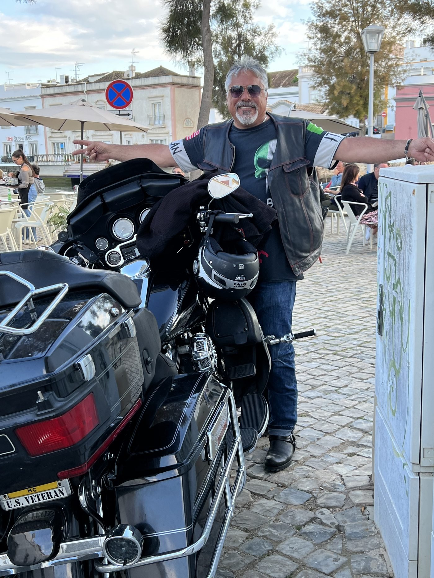 The founder with his motorcycle in Portugal