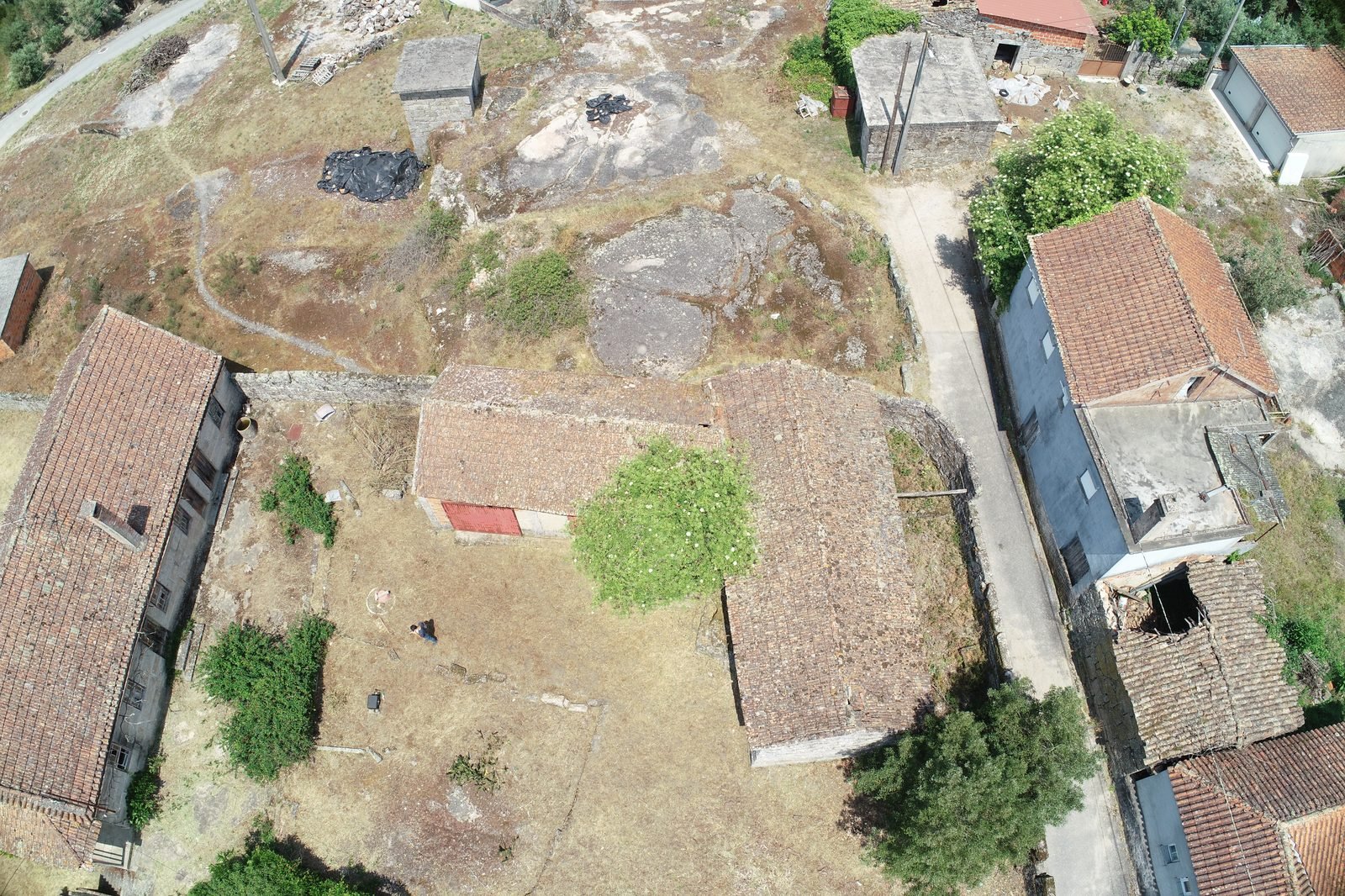 Aerial view of the property complex, May 2023